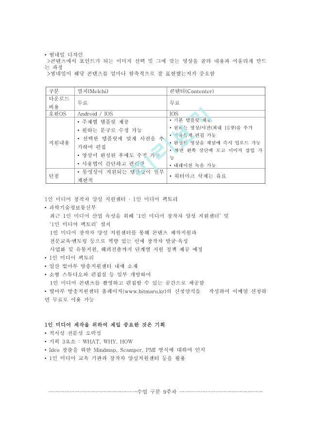 [이러닝 사이버강의 족보] 1인미디어와 융합콘텐츠 21-1 요약본.pdf